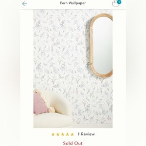 4 Rolls Anthropologie Wallpaper